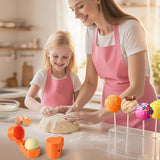 Cake Pop Mold, 3D Printed Cake Pop Mold for Home Baking - Non-Stick Backing Bakeware for Desserts, Clay, Candy, Kids Parties, Home, Parties, Baby Showers, Weddings, Christmas, School - Front View