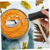 2 Sets Flexible Camping Utensils One-Handed Kitchen Gadgets Pan Disabled Tableware Non-Slip Tableware Adaptive Utensils Gadgets for Disabled Rubber Black