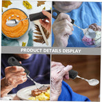 2 Sets Flexible Camping Utensils One-Handed Kitchen Gadgets Pan Disabled Tableware Non-Slip Tableware Adaptive Utensils Gadgets for Disabled Rubber Black