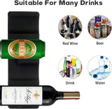 Forhandy 3 pcs bottle holders, refrigerator, non-slip, stackable, refrigerator, organizer, bottles, foldable for storing beer, drinks, mineral water (black) - 45-Degree Angle
