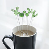 3 PCS Swizzle Sticks Eco-Friendly Cocktail Accessories Drink Stirrers Drink Stirrers Cocktail Mixing Spoons - Top-Down View