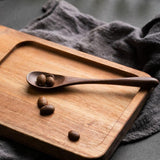 Guihydur 2 x coffee set, wooden, tray for serving food, coffee, tea set, table decoration, accessories C - Front View