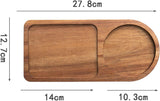 Guihydur 2 x coffee set, wooden, tray for serving food, coffee, tea set, table decoration, accessories C