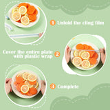 100 pieces food covers plastic stretch, food covers reusable food storage bags kitchen supplies for fruit/vegetables/meat/food - 45-Degree Angle