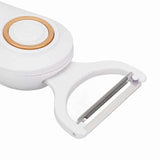 Electric Peeler, Portable USB Rechargeable Fruit and Vegetable Peeler with 3 Cutting Heads, Home Kitchen Tool - 45-Degree Angle