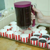 Dough Dispenser - For Filling and Decorating - Pancakes and Donuts - With Measuring Cup - Top-Down View
