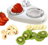 Egg Slicer - 3-in-1 Stainless Steel Slicer - For Eggs and Mushrooms - Precision Cutting Tool - Kitchen Aid - Top-Down View