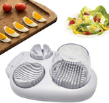 Egg Slicer - 3-in-1 Stainless Steel Slicer - For Eggs and Mushrooms - Precision Cutting Tool - Kitchen Aid - 45-Degree Angle