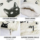 Oven Gloves - Cat Design - For Cooking And Baking - Size 17x31 Cm - Heat Resistant - Top-Down View