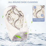 Mesh Shoe Washing Bag with Hidden Zip and Protective Chenille Lining, Machine Washable Trainer Laundry Bag for Sneakers, White