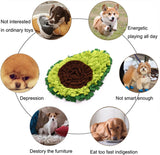 Snuffle Mat - Avocado Design with Foldable - For Dogs and Cats - Green Training Mat - Pet Activity