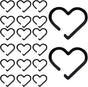 Glass Charm - Glass Accessories 20 Pieces - Accessories Heart Shaped Acrylic Decorations For Women Men Drinks Parties