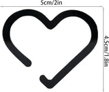 Glass Charm - Glass Accessories 20 Pieces - Accessories Heart Shaped Acrylic Decorations For Women Men Drinks Parties - 45-Degree Angle