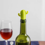 Fangxuee 4pcs Cactus Silicone Wine Stopper - Freshness Preservation Seal for Champagne & Red Wine Bottles, Beverage Accessory - Side View