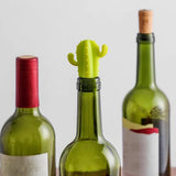 Fangxuee 4pcs Cactus Silicone Wine Stopper - Freshness Preservation Seal for Champagne & Red Wine Bottles, Beverage Accessory - Top-Down View