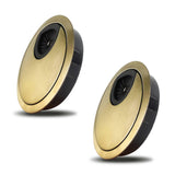 Noble cable grommet 60 mm | Cable grommet cover for desks, worktops, and office chairs | Material: Zinc alloy (bronze) - Front View