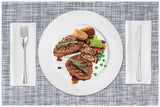 PVC placemat, 4 pieces non-slip heat-resistant placemats, washable vinyl placemats, set of 4 - gray
