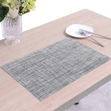 PVC placemat, 4 pieces non-slip heat-resistant placemats, washable vinyl placemats, set of 4 - gray - 45-Degree Angle