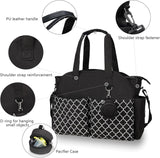 Baby Storage Bag - Multifunctional Diaper Bag with 13 Compartments - Including Special Pacifier Pocket - Large Capacity for All Baby Needs - Black