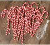 Christmas Decorations - 32 Pieces of Christmas Candy Canes - Red Christmas Hangers - Approx. 15 cm - For Christmas Tree and Interior - Side View