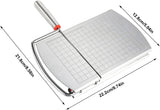 Cheese Cutter - Stainless Steel Blade with Measuring Scale - For Block Cheese and Sausage - Multifunctional Kitchen Aid - Front View