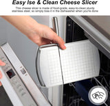 Cheese Cutter - Stainless Steel Blade with Measuring Scale - For Block Cheese and Sausage - Multifunctional Kitchen Aid - 45-Degree Angle