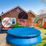 Swimming pool cover - Round pool cover - For above-ground pools - Waterproof and dustproof protective cover - For inflatable pools -8ft - Side View