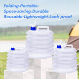 Collapsible Bucket - Collapsible Water Container - Portable & BPA Free Water Tank - Kettle - Bucket - Suitable for Caravan, Camping, Hiking, BBQ, Travel, Outdoor Use - 5L - Side View
