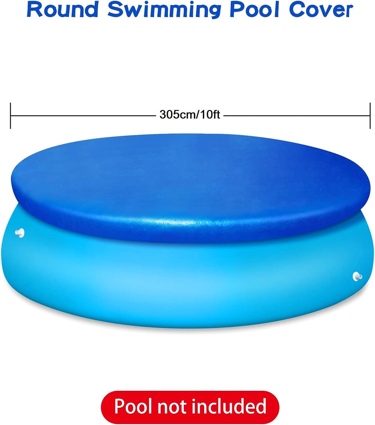 Pool Cover - Round Pool Cover - Round Pool Cover Dust Cover - Suitable for Round Inflatable Pools for Home Use - 10 ft