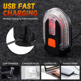 LED Bicycle Rear Light - with Turn Signal - Split Bicycle Rear Light - Bicycle Indicator Light USB Rechargeable - Suitable for Bicycles, Warning for Bicycle Safety Bicycle Light 5 Modes