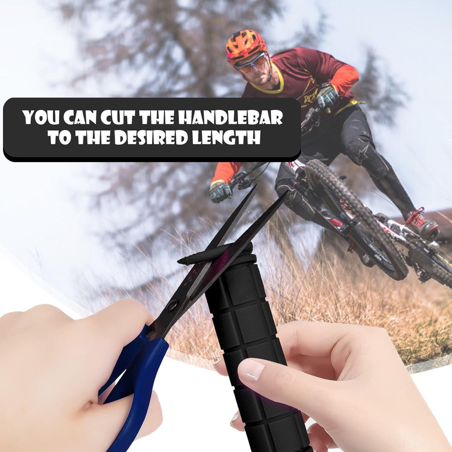 Bicycle handlebar covers - Soft rubber - Anti-slip - Black Bicycle handlebar - Universal handlebar covers - Suitable for bicycles - 2 pairs