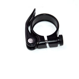 Mountain bike seatpost clamp - aluminum alloy - quick release seatpost clamp - 28.6 mm - black