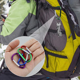 Carabiner - D-ring clip hook - Durable keychain - Camping accessory - Suitable for outdoor fishing, hiking, backpacking - 10 pieces