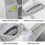 Backpack - Running Hydration Vest - Lightweight Insulated Backpack with 1.5L Hydration Blaster - Suitable for Hiking, Trail Running, Cycling, Racing & Marathons - Gray