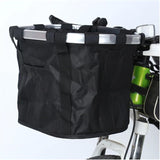 Bicycle basket - Front bike basket - Small dog carrier - Removable mountain bike handlebar tube - Hanging foldable luggage bag with a load capacity of 5 kg - Black