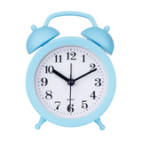 Children's Alarm Clock-Children's Alarm Clock-Children's Twin Bells-Cute Battery-Powered-Analog Mini Round Bedside Alarm Clock-Children's Gift Children's Student Alarm Clock Home Decor (Blue)