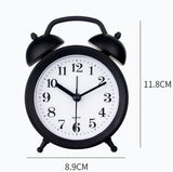 Children's Alarm Clock-Children's Alarm Clock-Children's Twin Bells-Cute Battery-Powered-Analog Mini Round Bedside Alarm Clock-Children's Gift Children's Student Alarm Clock Home Decor (Blue)