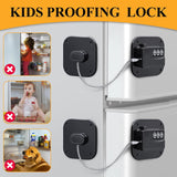 Child Lock Window Locks Refrigerator Locks - Suitable for Baby Safety - High Quality Child-Proof Refrigerator Locks - Strong Self-Adhesive No Drilling Required Window Drawer Cabinet - Pack of 2