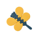 Child Lock Window Locks - Child-Safe Sliding Door Lock - Dragonfly Motif - Child Lock - Suitable for Windows and Doors - Quick-Sliding Door Lock, Patio Door Lock for Babies and Pets - 3 Pieces - Yellow
