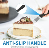 Icing Spatula - Offset Spatula - Stainless Steel Cake Decorating Spatula Set 6/8/10/12 Inch Professional Angle Cake Spatula with Plastic Icing Handle - for Home, Kitchen or Bakery - Set of 4