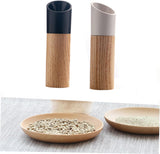 Pepper Mill - Manual Ceramic - Wooden Kitchen Utensil - For Freshly Ground Spices - Easy to Clean - 160mm * 45mm - White - Top-Down View