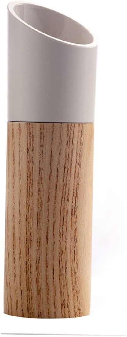 Pepper Mill - Manual Ceramic - Wooden Kitchen Utensil - For Freshly Ground Spices - Easy to Clean - 160mm * 45mm - White