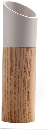 Pepper Mill - Manual Ceramic - Wooden Kitchen Utensil - For Freshly Ground Spices - Easy to Clean - 160mm * 45mm - White
