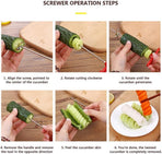 Vegetable cutter - Cutting tools - Potato, carrot, cucumber salad cutter - Manual spiral cutter - Baking - 20 pieces