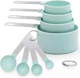 Measuring Cups & Spoons - Interlocking measuring cups for measuring dry or liquid ingredients - Stainless steel handles - Set of 8