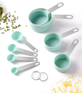 Measuring Cups & Spoons - Interlocking measuring cups for measuring dry or liquid ingredients - Stainless steel handles - Set of 8