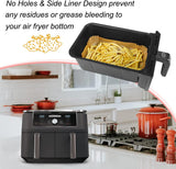 Silicone Baking Paper - Suitable for Airfryer Liners - Compatible with Dual-Zone Fryers - 100 Pieces - 45-Degree Angle