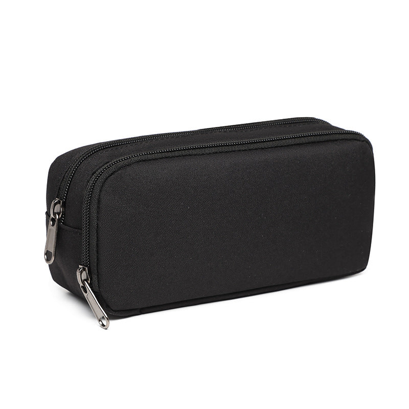 Pencil Case - Stationery Pencil Case - Large Capacity Zipper Pocket - Large Capacity Storage Pencil Case - Suitable for School, University, Office Supplies - 1 Piece - Black