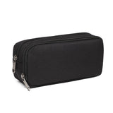 Pencil Case - Stationery Pencil Case - Large Capacity Zipper Pocket - Large Capacity Storage Pencil Case - Suitable for School, University, Office Supplies - 1 Piece - Black - Top-Down View