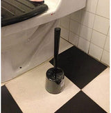 Toilet brush-Toilet holder-Black - Side View